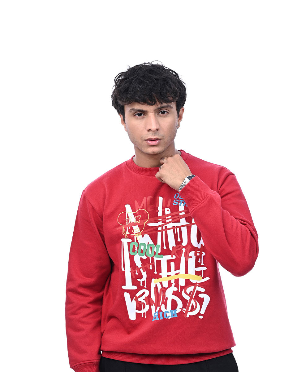 Red fleece Sweat Shirt