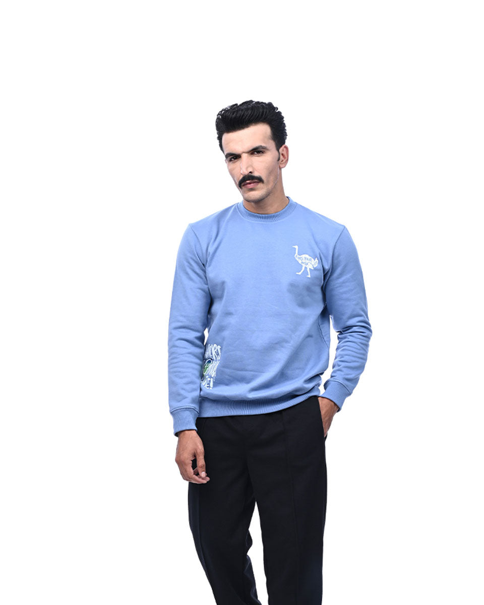 Light Blue Fleece Sweatshirt