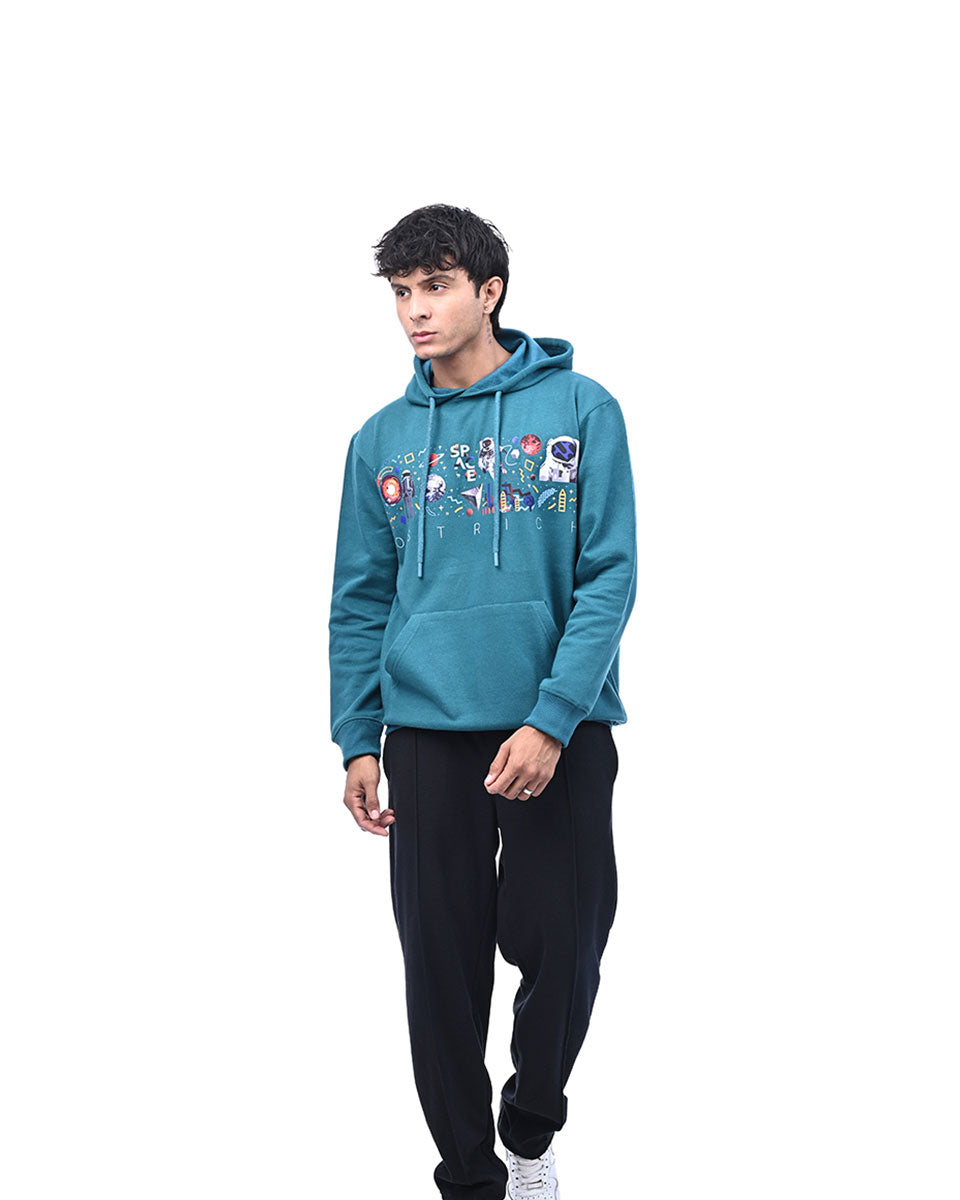 Teal Graphic Hoodie