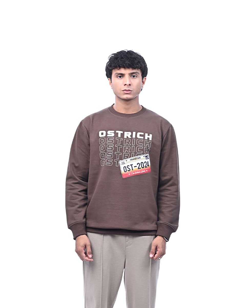 Dark Brown Fleece Sweat Shirt