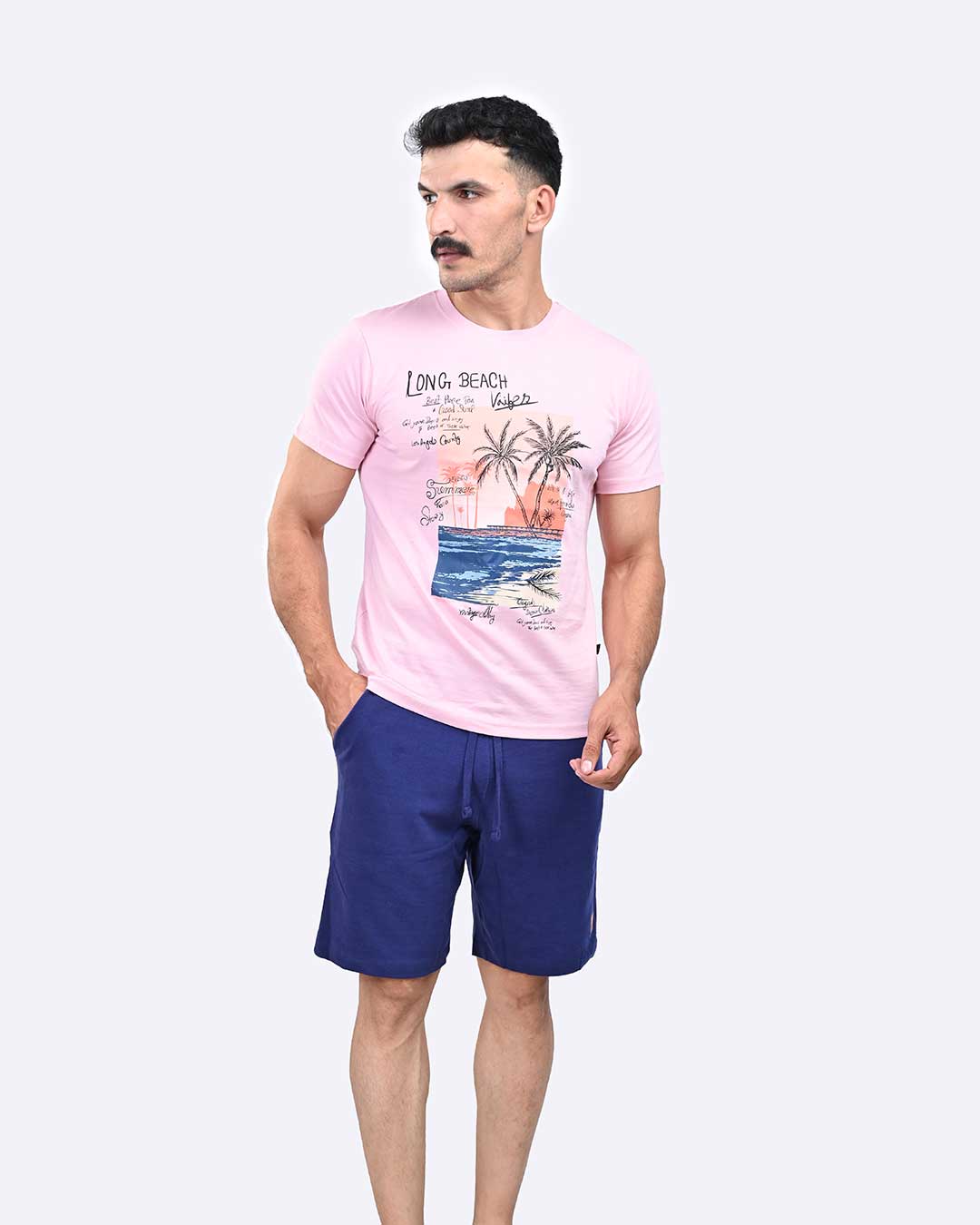 Regular Fit Graphic Tee (Pink) 