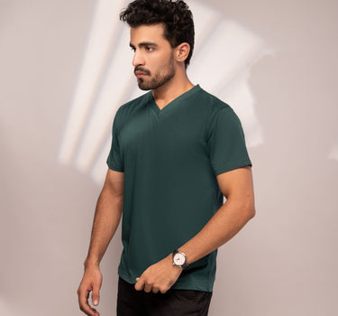 Basic V-Neck T-Shirt (Teal)