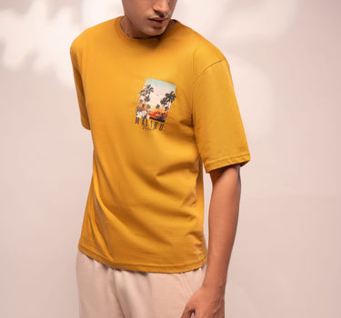 Oversized Graphic Tee (Yellow)