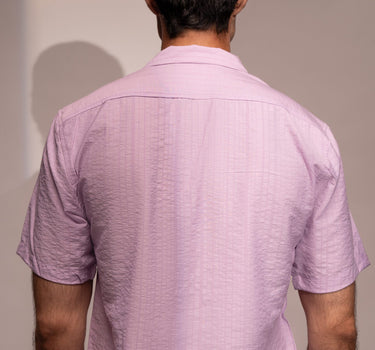 Textured Cuban Shirt (Lilac)