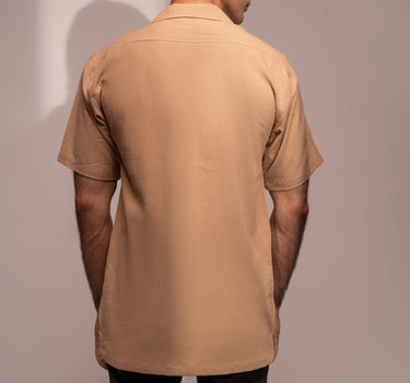 Solid Cuban Shirt (Beige) 