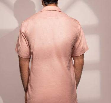 Textured Cuban Shirt ( Pink )