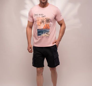 Regular Fit Graphic Tee (Pink) 