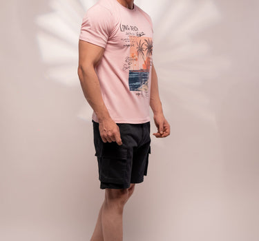 Regular Fit Graphic Tee (Pink) 