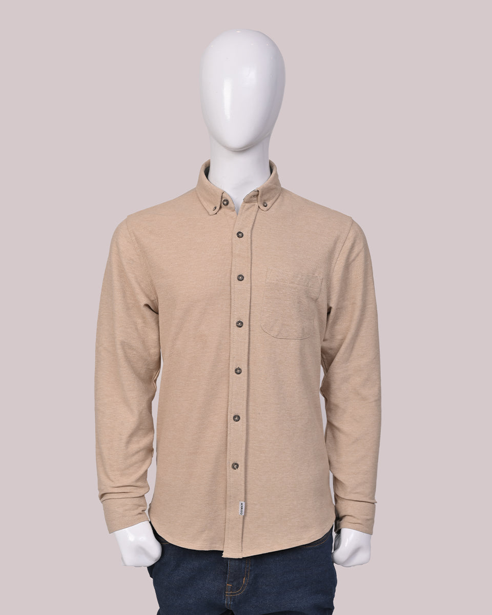 Full Sleeves Shirt Beige